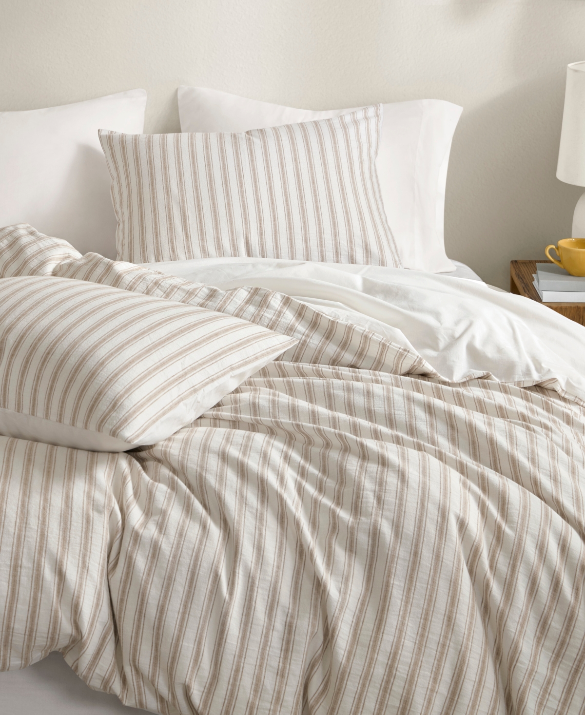 Madison Park Etta Striped 3-pc. Duvet Cover Set, Queen In Brown