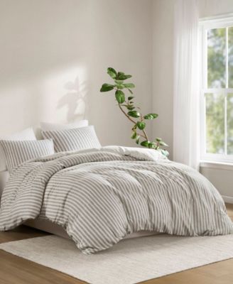 Madison Park Etta Striped 3-Pc. Duvet Cover Set, California King