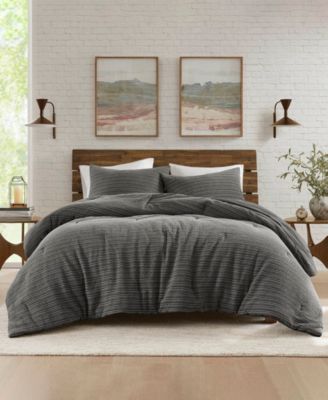Woolrich Lyon Waffle Washed Comforter Sets In Green