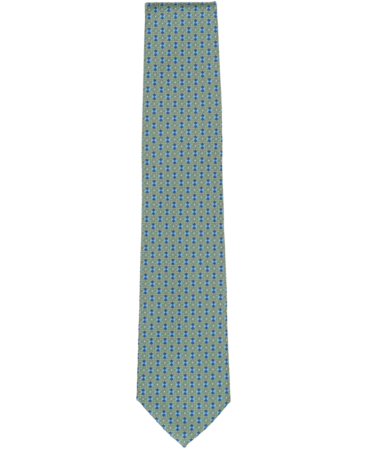 Perry Ellis Portfolio Men's Cain Neat Pattern Classic Tie In Green