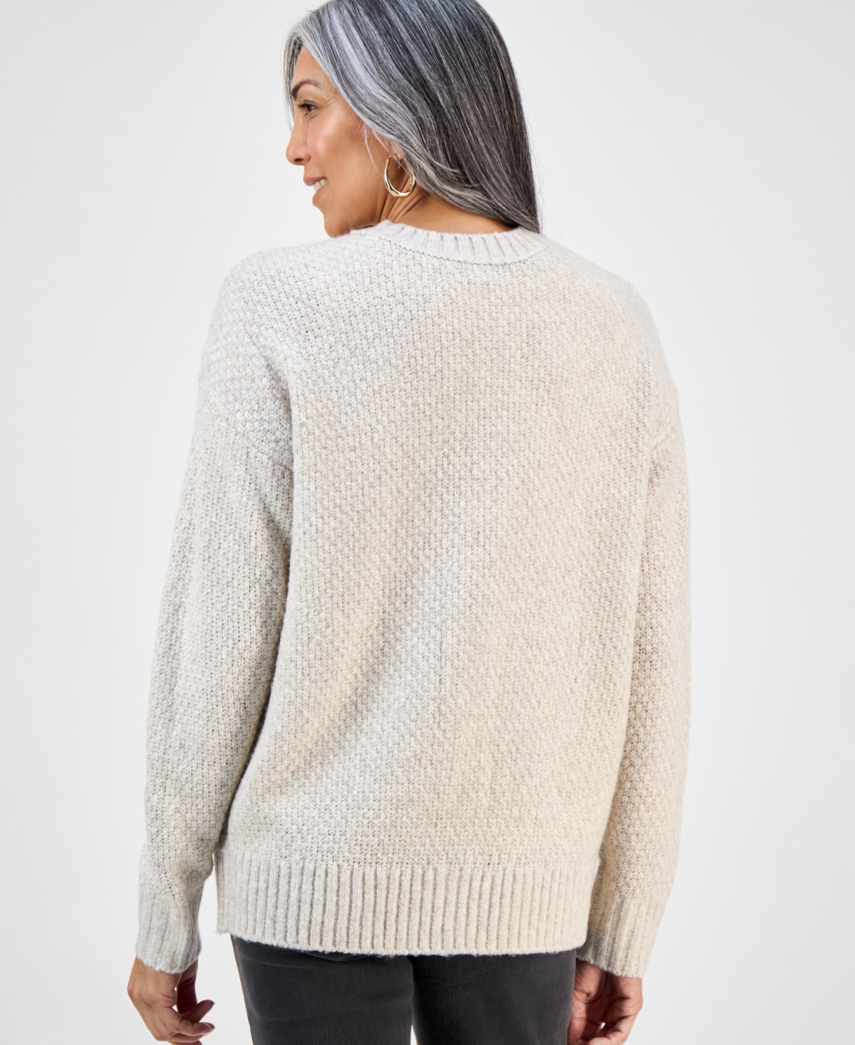 Style & Co Women's Chunky Cable-knit Cardigan, Macy's Exclusive In Brown
