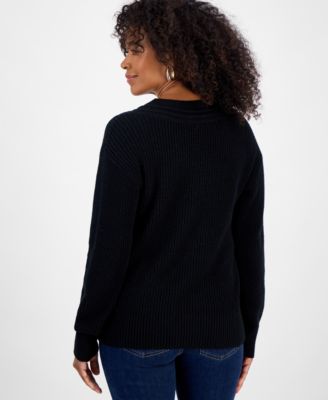 Women's V-Neck Long-Sleeve Sweater