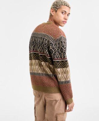 Men's Long-Sleeve Wild Crewneck Sweater, Macy's Exclusive