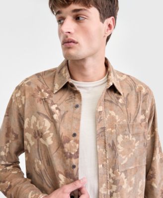Men's Woods Long-Sleeve Cotton Shirt, Macy's Exclusive  