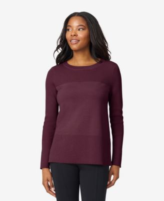 Women's Boat Neck Ribbed Sweater
