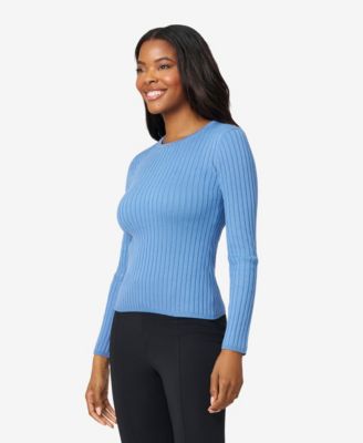 Women's Crewneck Ribbed-Knit Sweater 
