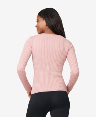 Women's Crewneck Ribbed-Knit Sweater 