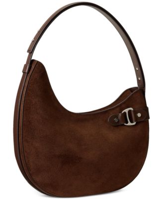 Suede Large Tasha Shoulder Bag