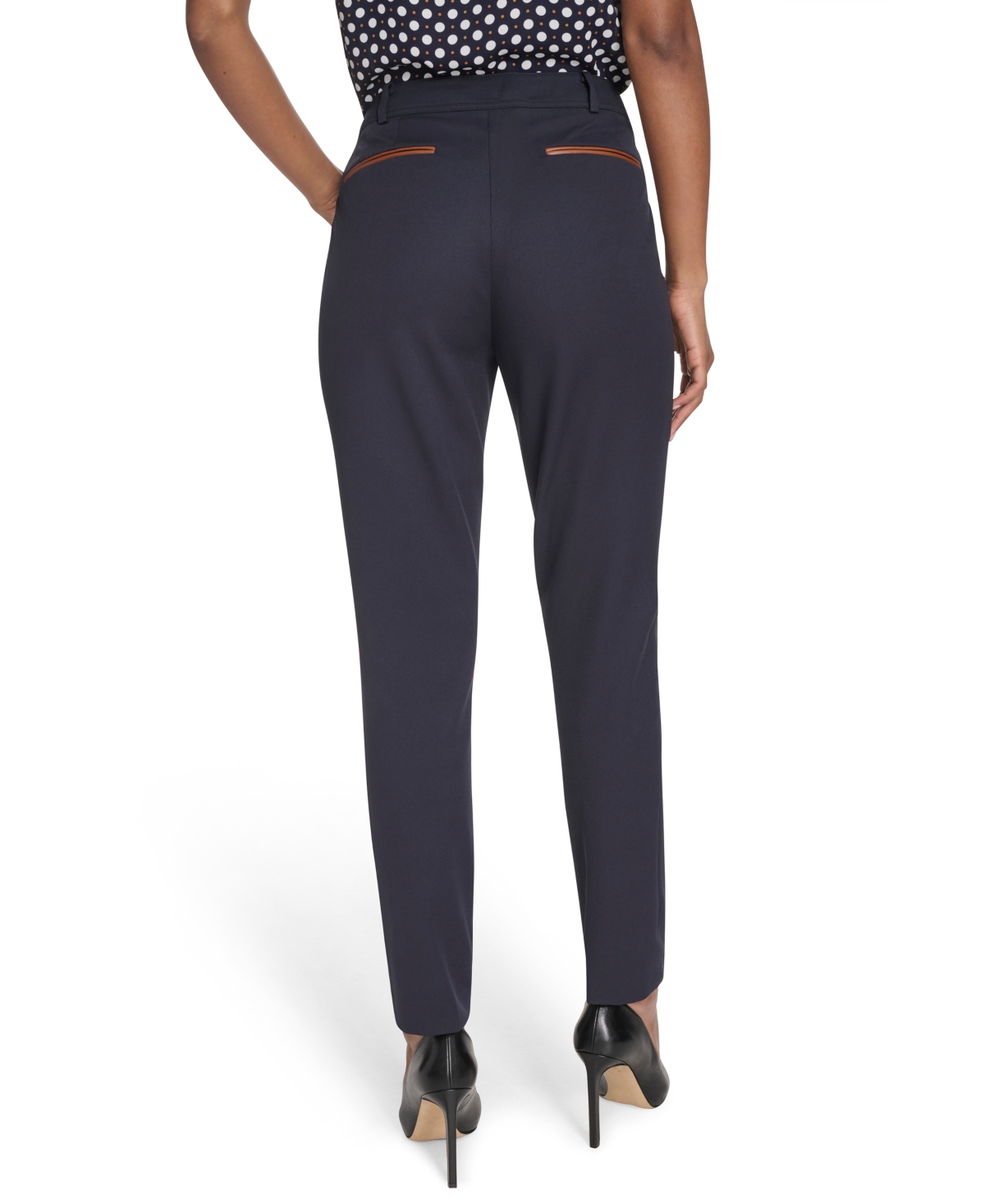 Tommy Hilfiger Women's Slim Mid-rise Ankle Riding Pant In Blue
