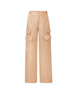 Women's Milan Satin Cargo Pant - Navy