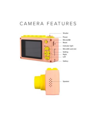 Camera 2 (Pink) Kids Action Camera with IPX8 Waterproof & Shockproof Case, 1080p Video 8MP Photo, Tripod Mount, Action Camera for Swimming, Gift for Boy Girl Ages 3-12
