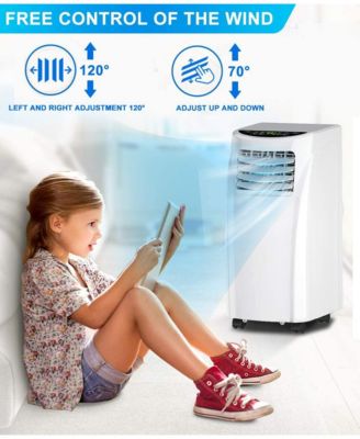 8000 BTU 3 in 1 Portable Cooler Fan Dehumidifier with Wheels Air Conditioner