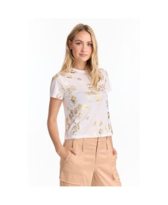 Women's Jardin Foil Tee - White