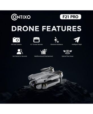 F21 Pro Foldable Drone with 4.3" Screen Remote, Obstacle Avoidance, Brushless Motors, 2 Batteries for Beginners