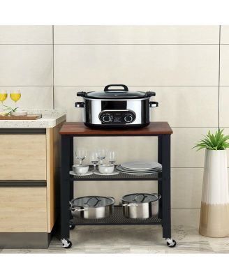 3-Tier Kitchen Utility Industrial Cart with Storage