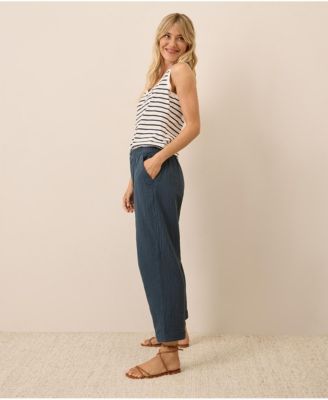 Organic Cotton Coastal Double Gauze Rolled Cuff Pant