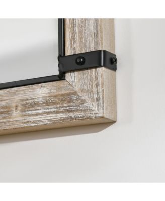 36.5" x 23.5" Farmhouse Wall Mirror, Arch Window Mirror for Wall