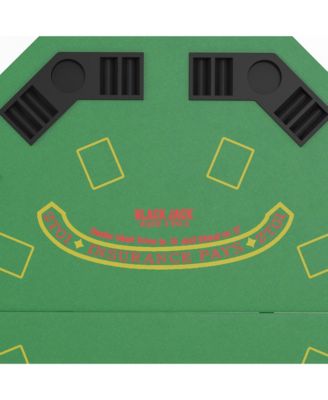 47" Foldable Poker Table 8 Player jack Game Table,