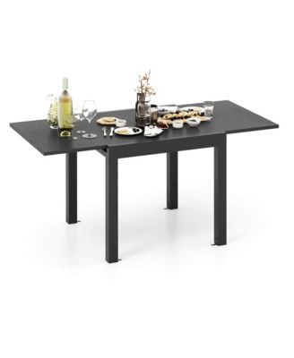 Patio Expandable Dining Table 31.5''-63'' Adjustable Rectangular All Weather Table