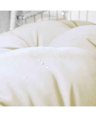 Outdoor Egg Hanging Chair with Stand, Patio Wicker Swing Egg Chair Indoor Swinging Chair Outdoor Hammock Egg Chair Off-white