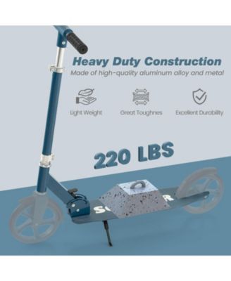 Adjustable Height Aluminum Kick Scooter for Kids and Adults