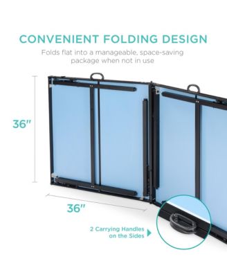 6x3ft Portable Ping Pong Table Game Set, Folding Table Tennis w/ 2 Paddles, Balls