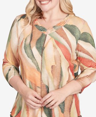Women's Mount Laurel Stained Glass Shimmer V-Neck Top
