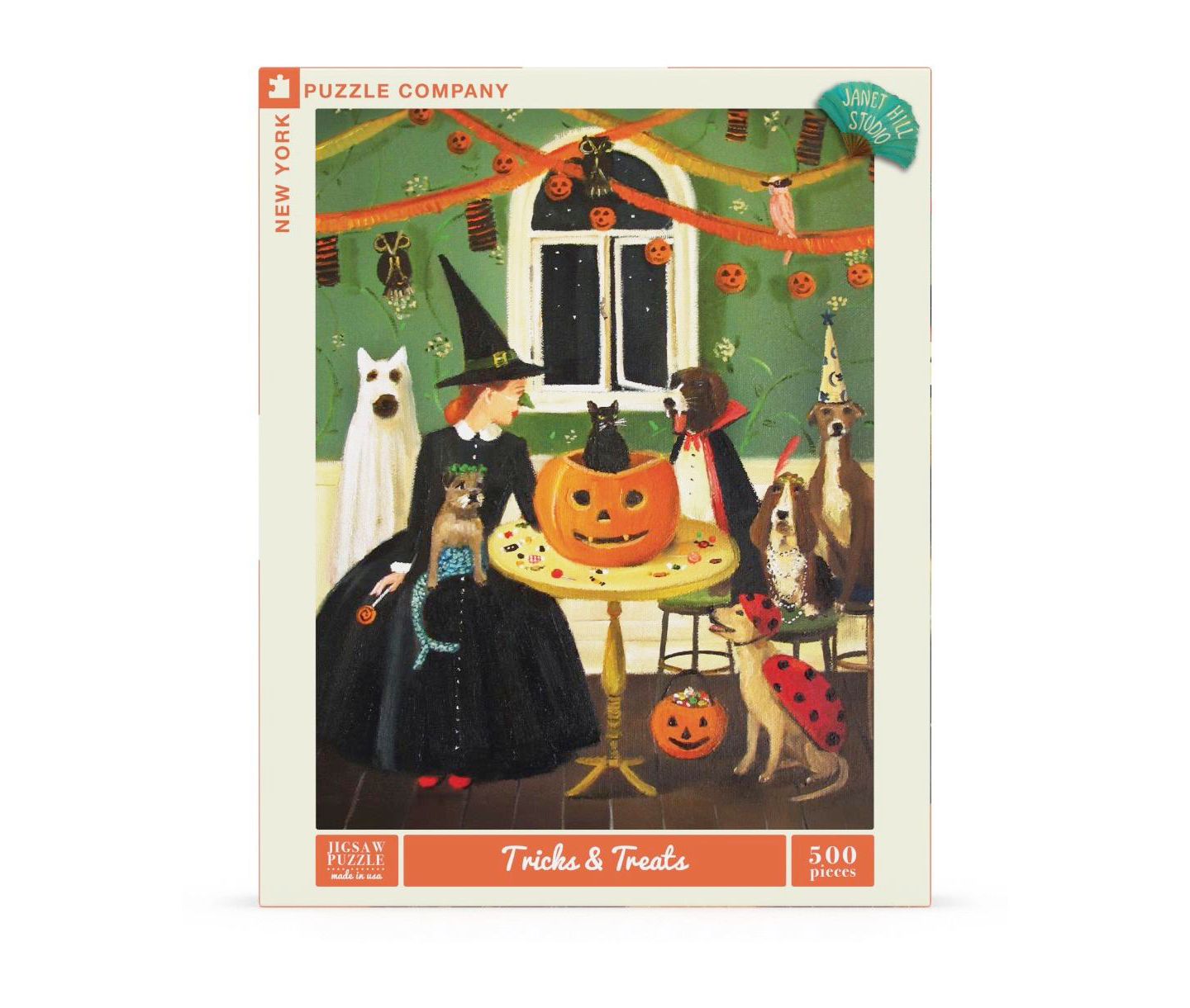 Детский пазл New York Puzzle Company Tricks & Treats Halloween 500-Piece Puzzle, Ages 10+ — фото 1