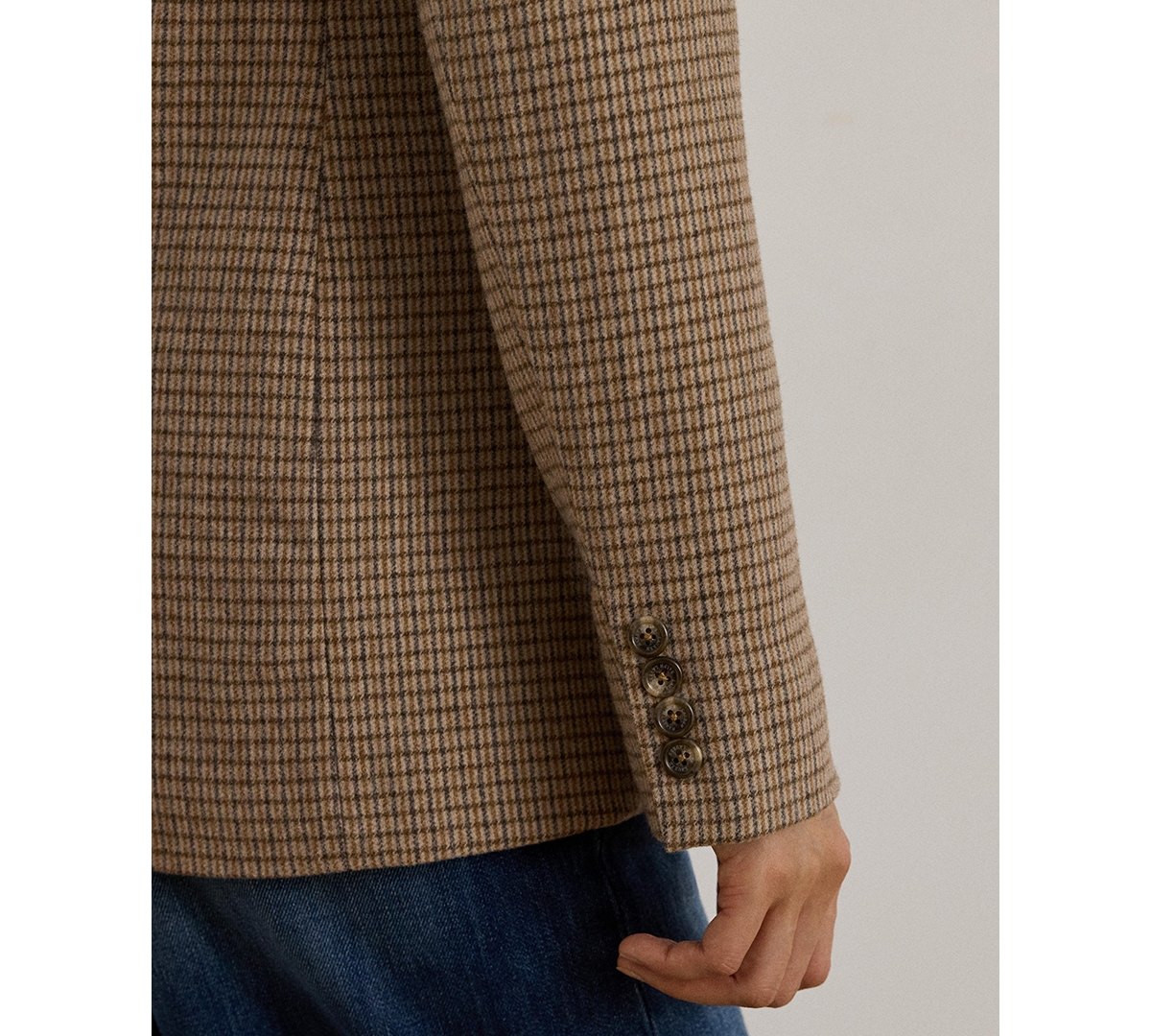 Ralph Lauren Double-breasted Wool-blend Twill Blazer In Brown