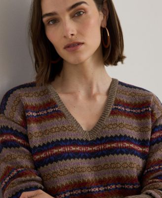 Women's Fair Isle V-Neck Sweater