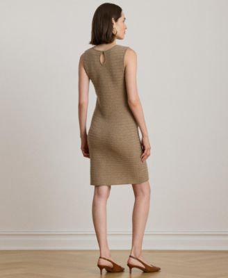 Women's Superb Plus-Holein Basket-Weave Sleeveless Sweater Dress