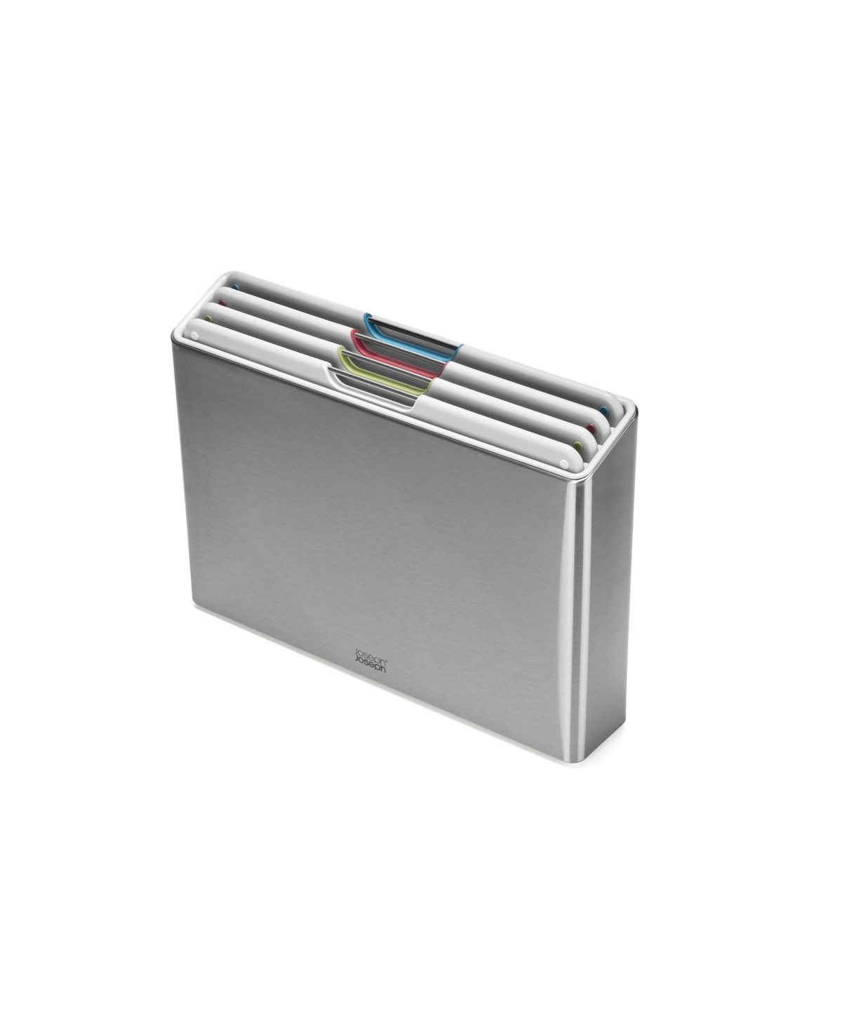 Joseph Joseph Folio Steel 4 Piece Cutting Board And Case Set In Gray