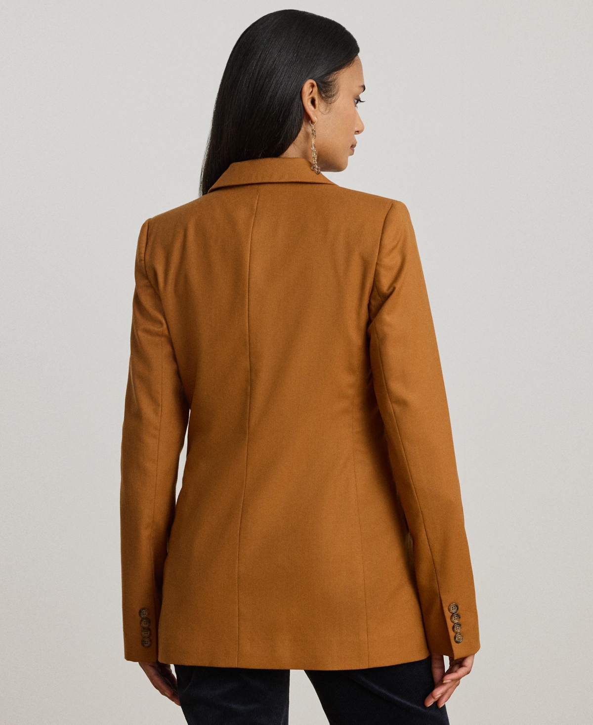 Ralph Lauren Double-breasted Wool Twill Blazer In Multi