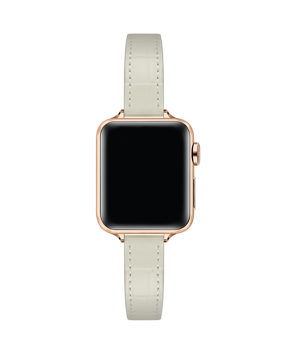 Carmen Skinny Croc Leather Band for Apple Watch - Cream