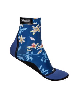 High Top SeaSnug Beach Socks for All Beach and Sand Activities - Geometric Palm / 4XS