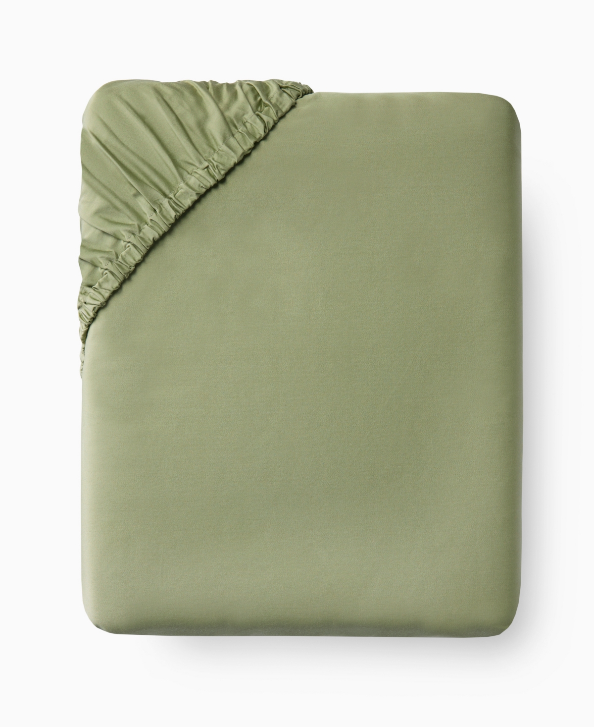 Sferra Fiona Sateen Cotton Fitted Sheet, King In Green