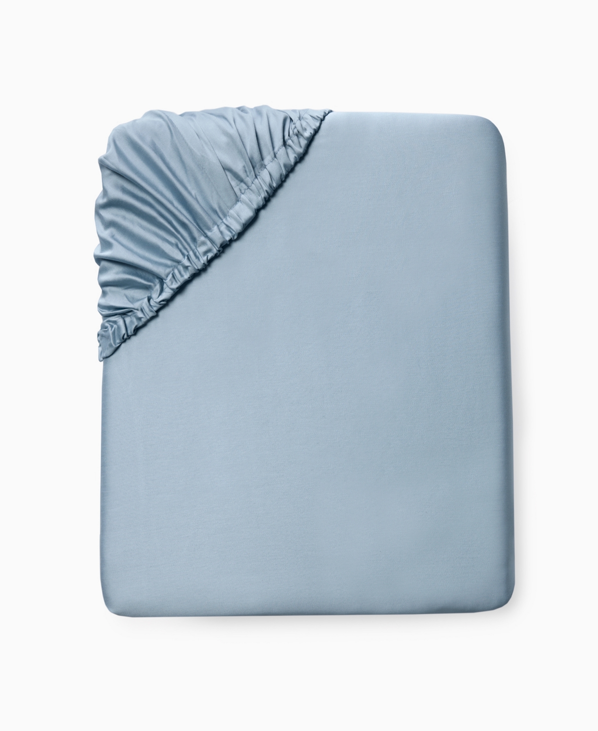 Sferra Fiona Sateen Cotton Fitted Sheet, King In Blue