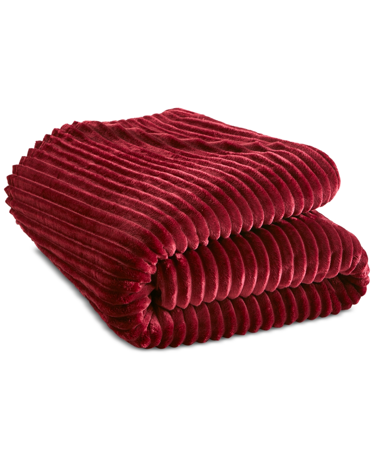 Arch Studio Ribbed Plush Blanket, King, Macy's Exclusive In Purple