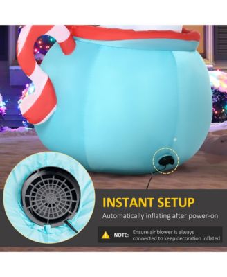 5' Inflatable Christmas Polar Bear LED Yard Holiday Decoration