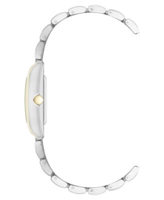 Women's Quartz Rectangular Two-Tone Metal Alloy Watch, 22mm