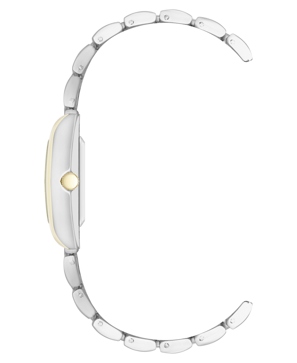 Anne Klein Women's Quartz Rectangular Two-tone Metal Alloy Watch, 22mm