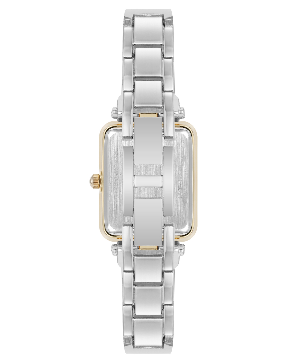 Anne Klein Women's Quartz Rectangular Black And Two-tone Metal Alloy Bangle Watch, 23mm
