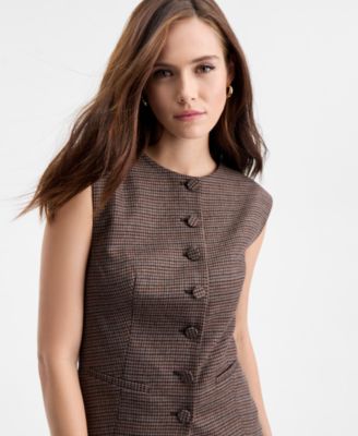 Women's Crewneck Pocketed Vest, Macy's Exclusive