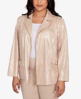 Plus Size Urban Legend Pull On Shimmer Jacket