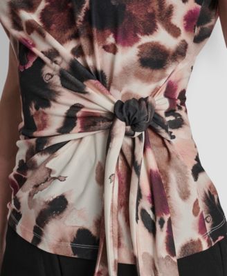 Women's Short Sleeve Printed Jersey Knit Top