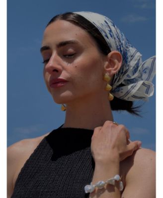 Cove Bracelet pearl 18k gold plated on stainless steel