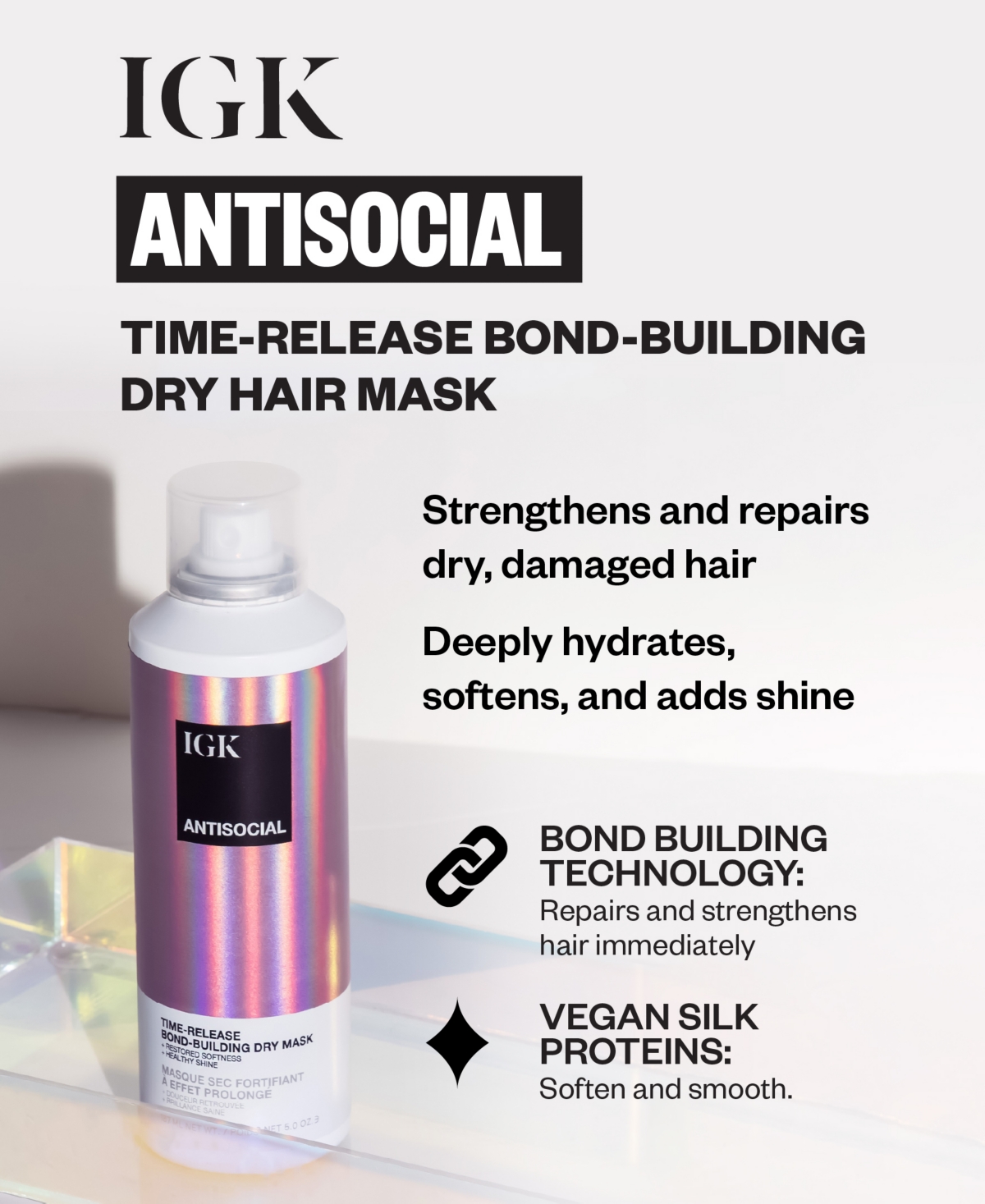 Igk Hair 3-pc. Carry-on Crew Styling Set In Transparent