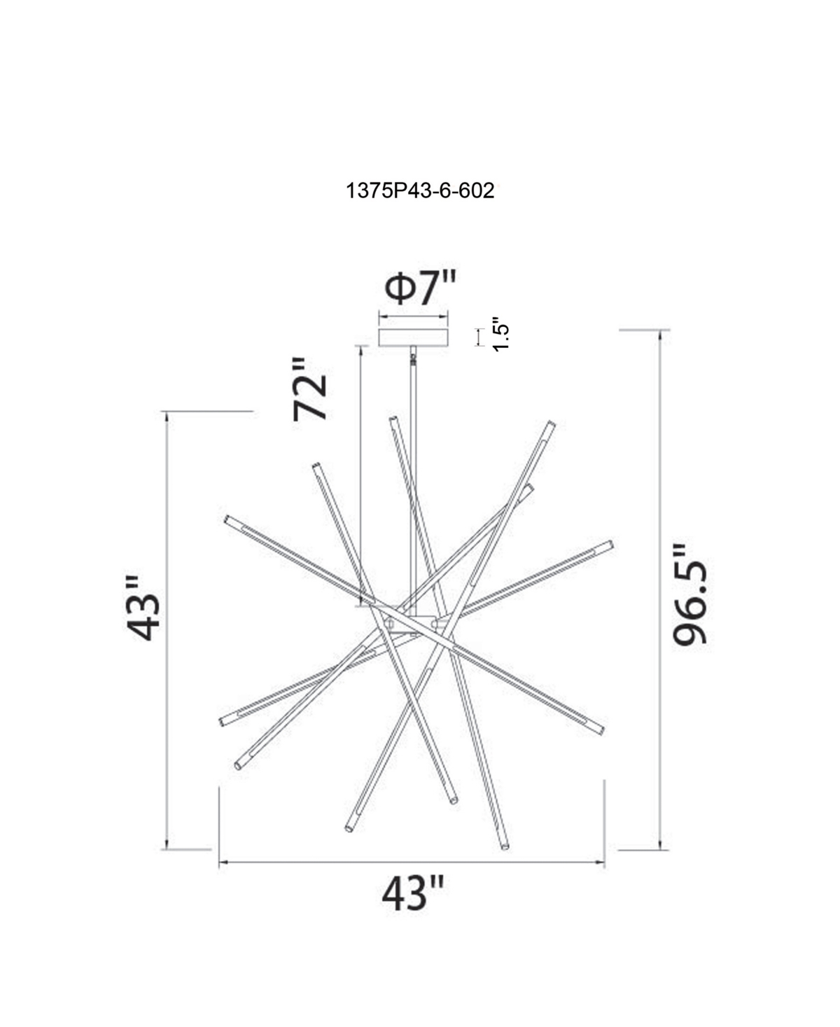 Cwi Lighting 48.5" Metal Oskil Led Integrated Chandelier In Gold