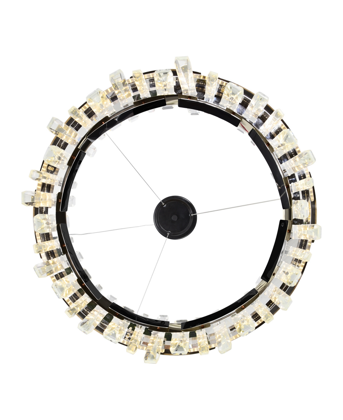 Cwi Lighting 26" Metal Aya Led Integrated Chandelier In Black