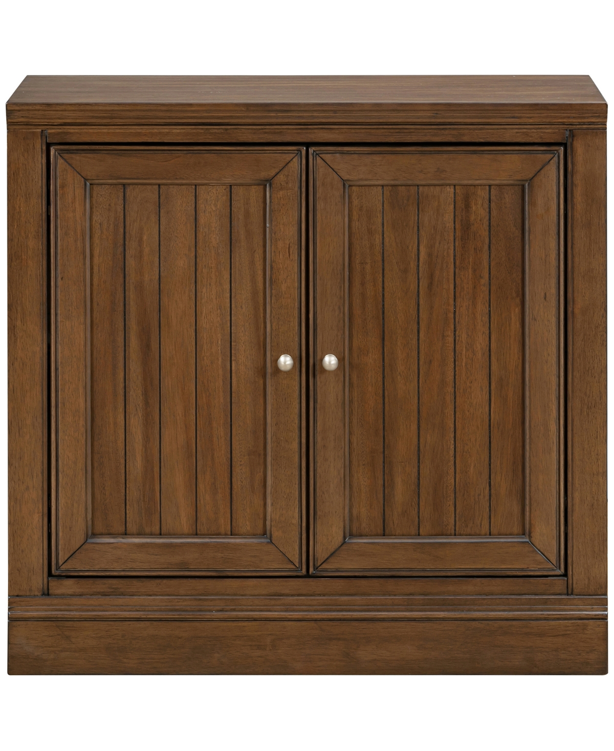 Macy's Furniture 31" Wooden Amren 2 Door Base Console Table In Brown